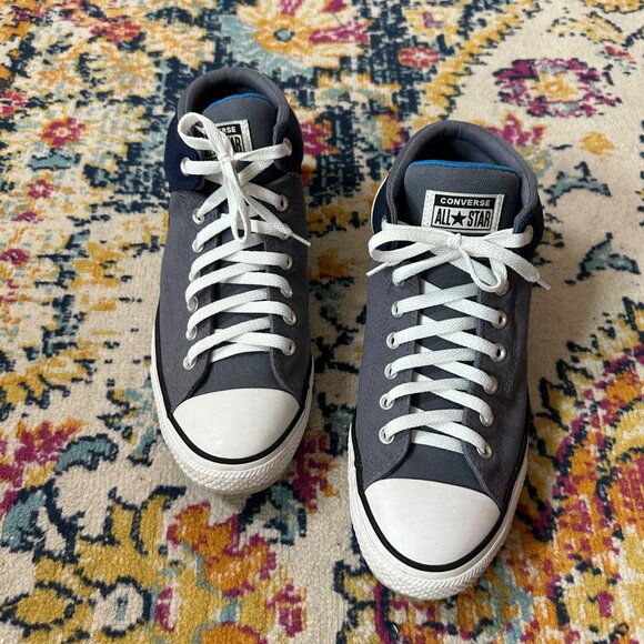 Converse Chuck Taylor All Star High Street Shoes Grey Midnight Navy Mens Size 11 - Picture 3 of 8